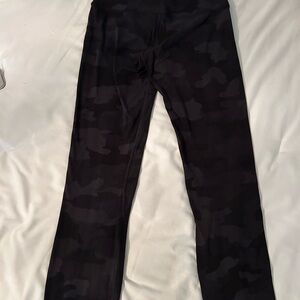Lululemon Athletica Black Camouflage Leggings